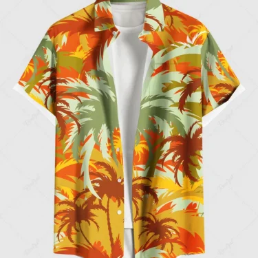 Summer Holiday Men's Hawaiian Shirts 3D Printed Short Sleeved Button Down Lapel Shirts Oversized Tops Casual Shirts For Men 1