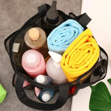 Mesh portable swimming multi-pocket beach bag 6
