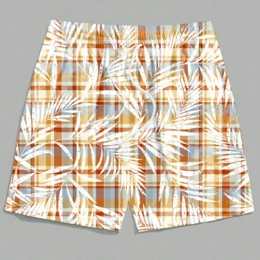 Men's Designer 3D-Printed Vacation Shorts - High-End Tropical Foliage Patterns For Island Getaways 1