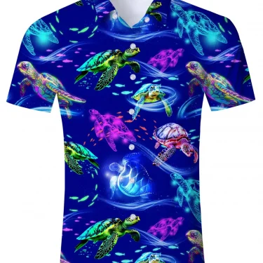 Hawaiian funny pattern 3d Printed Mens Shirt Summer New Casual Printed Short Sleeve Beach Hawaiian Tops Y2k Men's Clothing 5