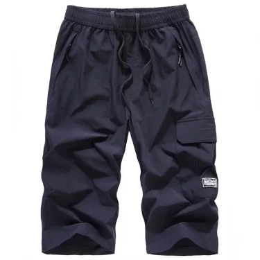 Men's Summer Quick Dry 3/4 Pants Lightweight Capri Shorts Hiking Fishing Travel Casual Cargo Shorts Pants Men Gym Shorts 7XL 8XL 3