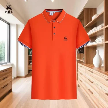 2025 Summer New Casual Fashion Polo Shirt Short Sleeve Men's Short Sleeve Button Collar Top T-shirt Short Sleeve Collar Fashion 4
