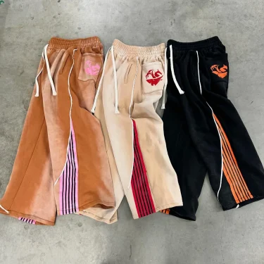 Y2k Fashion Stripes Pants New American Trend Hip Hop Men Women Jogger Drawstring Sweatpants Oversize Cargo Trousers Streetwear 4