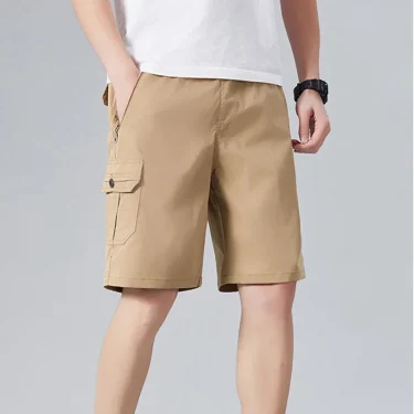 Lightweight Breathabel Outdoor Cargo Shorts Man Summer Casual Shorts for Men Multi Pockets Short Pants Drawstring Hiking Shorts 5