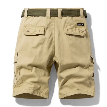 Men Summer Brand New Solid Casual Classic Cargo Shorts Men Fashion Cotton Multi-pocket Shorts Men Outwear Breathable Shorts Male 2