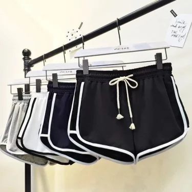 Summer Fashion Casual Bottoms Shorts Women Candy Color Breathable Plus Size Shorts Casual Lady Elastic Waist Sports Short Pants 2