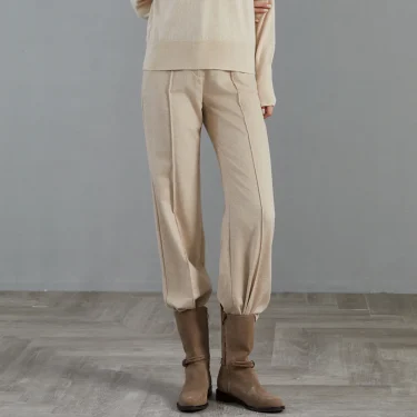 BC809 Autumn and winter high quality women's 100% cashmere trousers 5