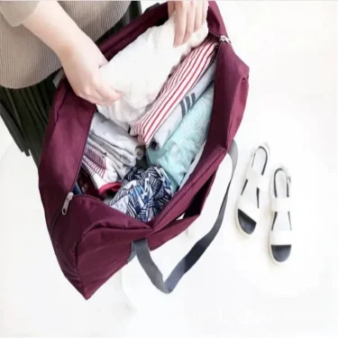 Foldable Travel Duffel Bag for Women and Girls Lightweight Large Capacity Carry on Sports Weekend Trip Gym Bag Carry on Luggage 5