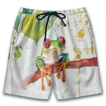Funny 3d Print Frog Beach Shorts Men Swim Trunks Summer Animal Sports Surfing Board Shorts Child Holiday Party Bathing Suits 1
