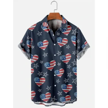 Men's Hawaiian Shirt Cat Printed Short Sleeve Tops Beach Vacation Sunset Harajuku Men's Clothing Casual Unisex Style Shirts 4