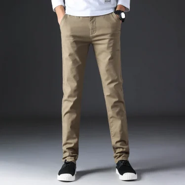 KSTUN Spring Summer New Casual Pants Men Cotton Slim Fit Chinos Fashion Trousers Male Brand Clothing Basic Mens Pants 3
