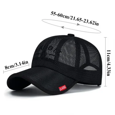 Summer Mesh Baseball Cap for Men Adjustable Visor Hat Quick Dry Breathable Sun Hats For Women Men snapback Outdoor Sports caps 2