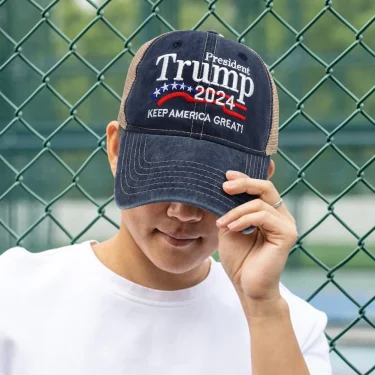 Baseball Cap Keep America Great Mesh Trucker Hats 3D Embroidery Snapback President Hat Adjustable for Men Women 2