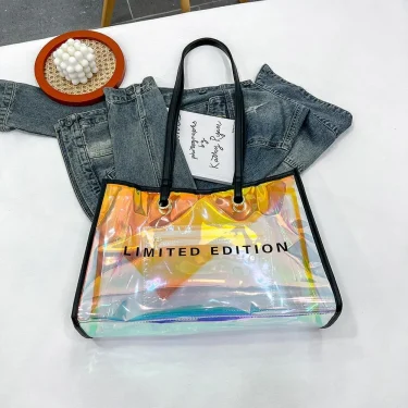 Women Fashion Travel bag Transparent Shoulder Bag Lady Small Luxury Handbag for Ladies Women Outdoor Shopping Traveling 1