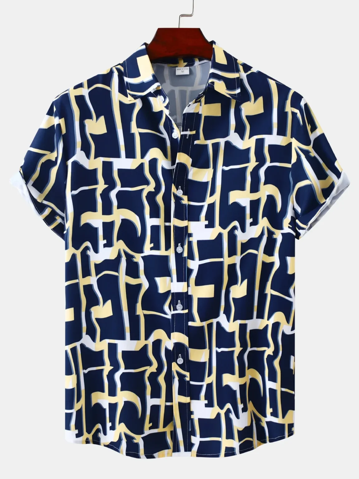 Men's Shirt Short Sleeve Hawaiian Casual Printed Button Shirt Summer Beach Shirt Camping Shirt Short Sleeve Men's Formal Shirt 2