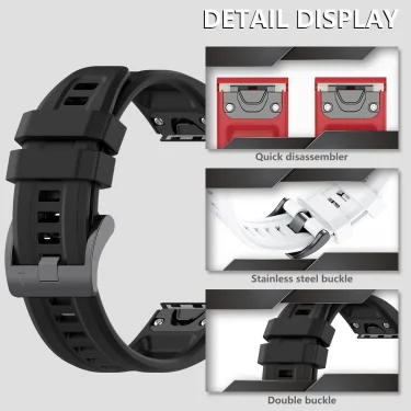 Quick Fit 26 22 20mm Silicone Strap for Garmin Fenix 8 E 7 7X 6S 6X 5 5X Pro Enduro 3 2 Epix Pro 5S Bracelet for Tactix 8 Strap 2