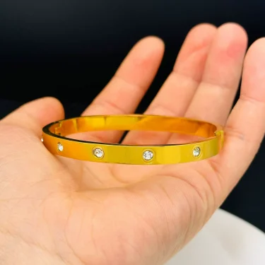 Unisex Luxury Titanium Steel Bracelet with Diamonds High-End Non-Fading Fashion Accessory for Men And Women Stylish Jewelry 2