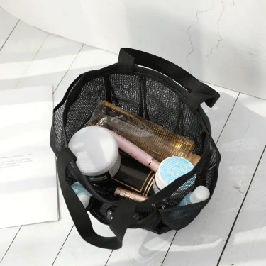 Mesh portable swimming multi-pocket beach bag 5