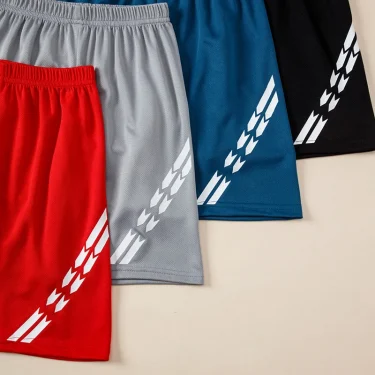 1/4 Piece Children's Fashion Printing Quick-drying Breathable Shorts Boy Running Basketball Football Joker 5 Pants Student Beach 2
