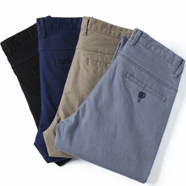 KSTUN Spring Summer New Casual Pants Men Cotton Slim Fit Chinos Fashion Trousers Male Brand Clothing Basic Mens Pants 6