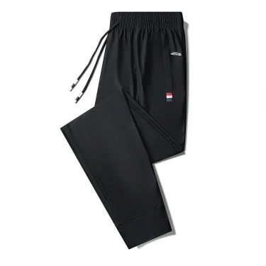 New Ice Silk High Quality Sports Comfortable Pants Sweat-absorbing Quick Drying Breathable Men's Outdoor Running Leisure Pants 5