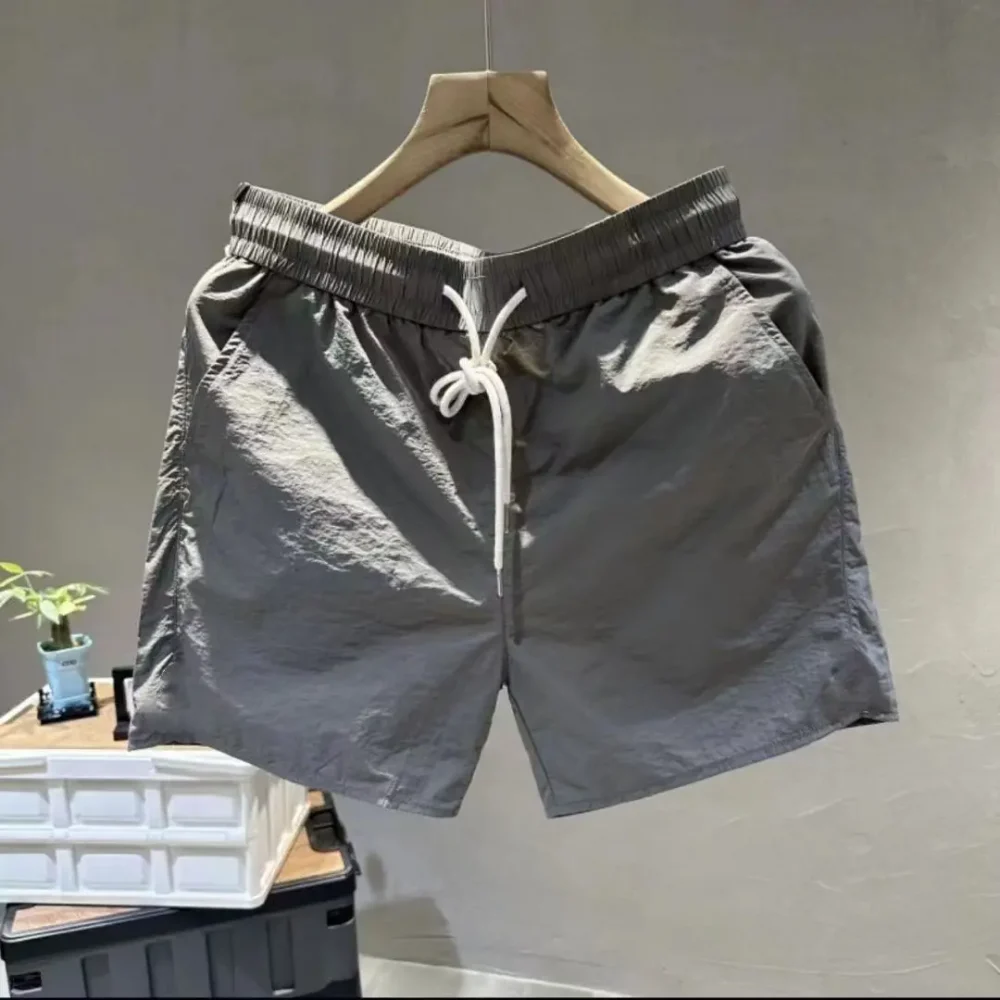 Fashion brand summer three-quarter pants shorts for boys quick-drying breathable casual loose thin style solid trendy brand 3