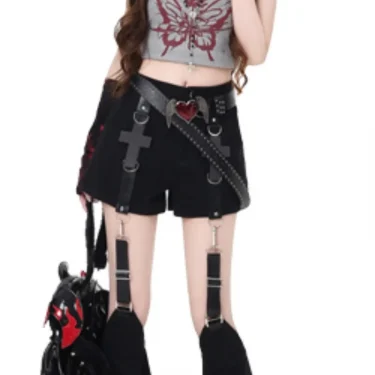 Japanese Soft Girl Unique Design Sweet Cool Leg Cover Can Removable Design Feeling Short Pants Spring Summer Women's Pink Shorts 6