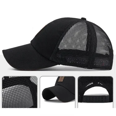 Breathable Mesh Quick Drying Baseball Cap Sunscreen Sun Hat Women Men Sun Protection Visor Net Cap Summer Outdoor Sports Run Cap 5