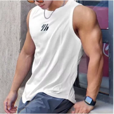 Vest 2025 newest Summer Gym Vest High Quality mesh Shirt Sleeveless T-shirts Tank Tops running Fitness Sports Vest Men Clothing 1