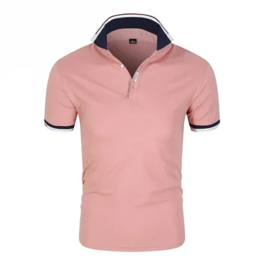 Summer Men Polo Men Shirt Short Sleeve Polo Shirt Contrast Color Polo New Clothing Streetwear Casual Fashion Men Collar Tops 4