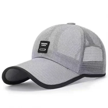 Summer Women Men Mesh Baseball Cap Solid Snapback Label Stick Sunhat Outdoor Breathable Hip Hop Baseball Hats Casquette 4