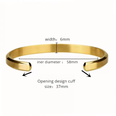 Stainless Steel Bracelet Cuff Bracelets Bangles Men Bracelets Gold Color Bangles Geometric Simple Designs Jewelry Dropshipping 5