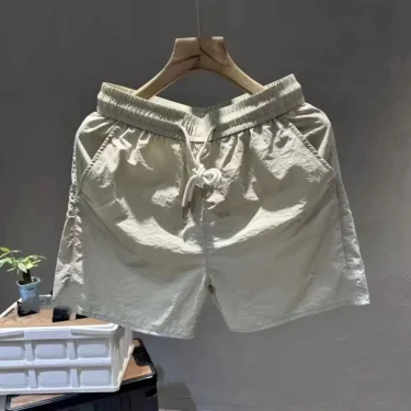 Fashion brand summer three-quarter pants shorts for boys quick-drying breathable casual loose thin style solid trendy brand 2