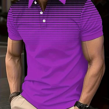 Summer Men's Palm Tree Short Sleeve Golf Shirt Polo Shirt Collared Shirt Business Casual Tops Outdoor 3D Print Street Polo shirt 3