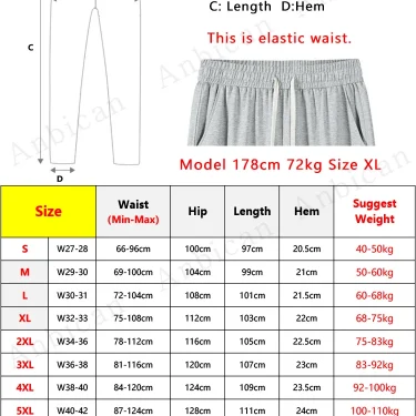 Men's Summer Sweatpants Lightweight Cotton Loose Fit Sports Pants Black Grey Home Basic Straight Trousers 6