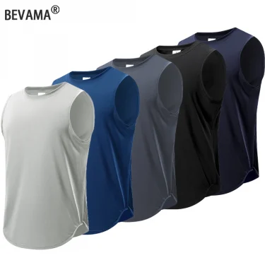 Summer Men's Fitness Basic Tank Top Quickly Dry Sport Top Running Vest Gym Fitness Sleeveless Sport Shirt Tank Tops 1