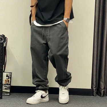Plus Size Japanese Streetwear Oversize Cargo Pants Men Clothing Harajuku Casual Joggers Korean Hip Hop Baggy Trousers Male 2