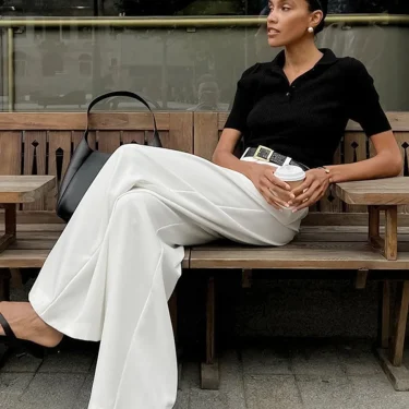 Bornladies White Loose Pants Women's 2025 Autumn/Winter New High Waist Office Lady Wide Leg Pants Temperament Casual Trousers 2