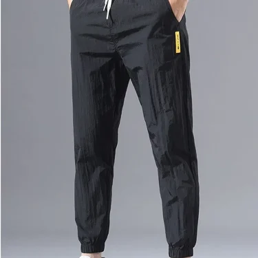 2025 New Spring Summer Brand Clothing Men's Thin Casual Pants Thin Slim Elastic Waist Korea Jogger Ankle Length Trousers Male 6