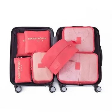6 PCS Travel Storage Bag Set For Clothes Tidy Organizer Wardrobe Suitcase Pouch Unisex Multifunction Packing Cube Kit 6