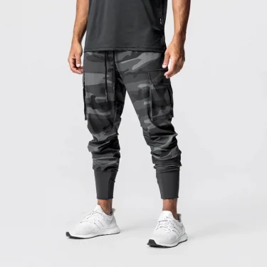 2025 New Camouflage Sports Pants Summer Thin Wide Men's Fitness Pants Loose Dry Elastic Sports Pants Running Training Pants 3