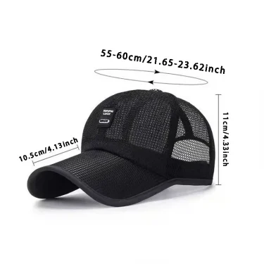 Summer Women Men Mesh Baseball Cap Solid Snapback Label Stick Sunhat Outdoor Breathable Hip Hop Baseball Hats Casquette 6