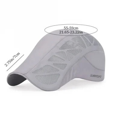 Fashion Letter Beret Hat Men Sun Hats Golf Driving Cabbie Hat Newsboy Flat Summer Cap Quick-drying Peaky Mesh Baseball Caps 6