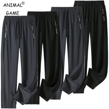 New Trousers for Men Lightweight Outdoor Trousers for Hiking Camping Casual Stretch Pants Male Thin Loose Quick-dry Pants 1