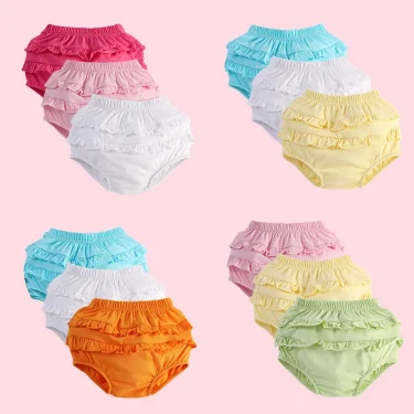 6-24M Baby Shorts Girl Summer Cotton Ruffle Lace Harem Pants Infant Diaper Cover Bloomers Kid Panties Toddler Underwear Briefs 1