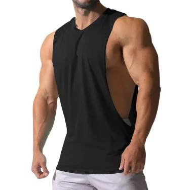 Men’s Gym Tank Top Summer Fitness Cotton Tank Top Men Jogging Bodybuilding Sleeveless Shirt Breathable O-Neck Casual Muscle Vest 3