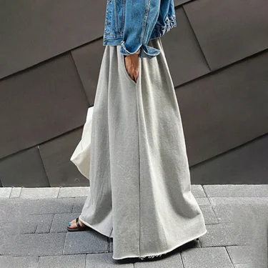 Uoozee Solid Color Fashion Loose Cotton Trousers Wide Leg Pants Casual Work Long Pants Palazzo Female Turnip For Women 2025 New 1