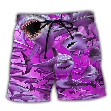 Horror Shark Graphic Bermudas Sea Animal Short Pants For Men Clothes Casual Hawaii Trunks Vacation Surfing Boardshorts Trousers 4