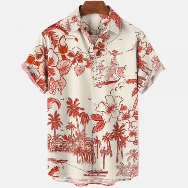 2024 Flower Shirt Hawaiian Men Clothes Loose Breathable Men's Shirts Summer Male Street Casual Short Sleeve Tops 5xl 1