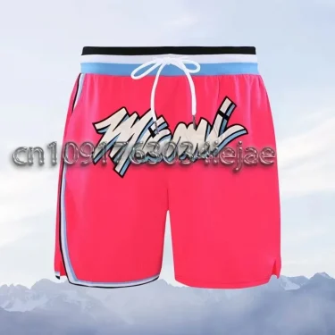 Men Shorts Basketball pocket Elastic Sport Running Shorts Outdoor Training Fitness Sweatpant Print Loose Beach Short Shorts 2